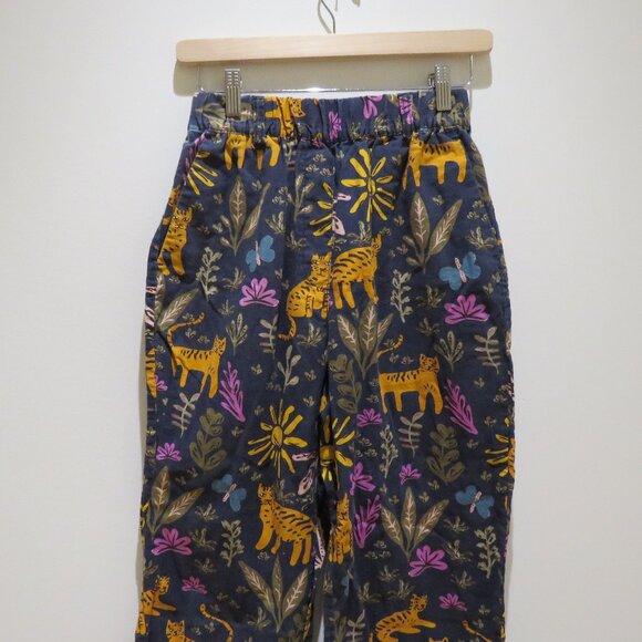 PRINCESS HIGHWAY X MODCLOTH Linen Blend Tiger Print Cropped Pull On Pants Size S - Picture 4 of 13